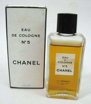 Vintage Chanel No 5 Eau De Cologne 2 Fl Oz Men Splash Bottle 1960 