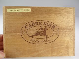 Vintage Cadre Noir Wooden Cigar Box Rare Selection De Luxe 100 Tabac De Cuba