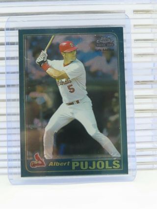 2001 Topps Chrome Albert Pujols Late Addition Rookie Card Rc 596 Cardinals S56