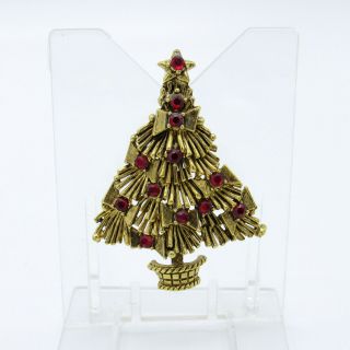 Vintage Hollycraft Christmas Tree Brooch Pin