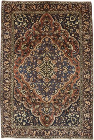 Muted S Antique 7x10 Traditional Bakhtiari Oriental Wool Area Rug Decor Carpet