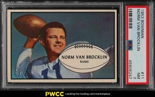 1953 Bowman Football Norm Van Brocklin 11 Psa 7 Nrmt