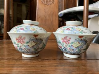 Chinese Antique Porcelain Pair Teapot Daoguang Mark Qing China Asian