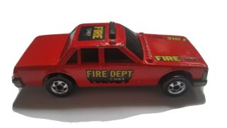 Vintage 1983 Hot Wheels - Red Fire Dept Chief Car Smasher Hong Kong