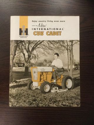 Vintage 1961 International Harvester Cub Cadet Tractor Sales Brochure