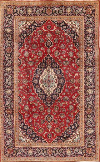 Vintage Traditional Floral Red Ardakan Area Rug Hand - Knotted Wool Carpet 7 