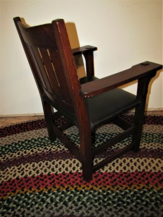 Gustav Stickley V Back Arm Chair w4865 3