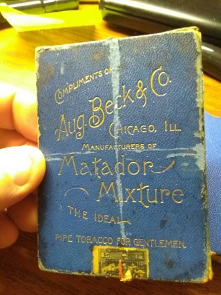 Deck Of Antique Aug.  Beck & Co.  Chicago Matador Mixture Playing Cards 1896