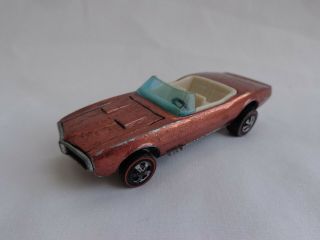 Vintage 1967 Hot Wheels Redline Custom Pontiac Firebird Copper / White Interior