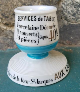 French Porcelain Cafe Match Striker Paris Rue De Rivoli Vintage 1930 