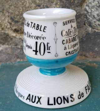 FRENCH Porcelain CAFE MATCH STRIKER Paris Rue de Rivoli Vintage 1930 ' S 2
