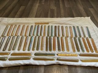 56 Antique Tiffany Studios Favrile Prisms.  7 3/4 Inches Long.  All Together