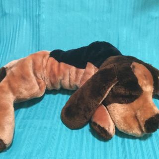 Vtg Kamar Large 30” Plush Sleepy Dachshund Dog Floppy Stuffed Animal Hound Toy