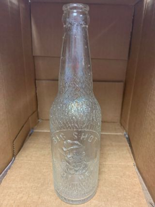 Vintage Big Shot Root Beer Embossed 12oz Soda Bottle Orleans,  La.  Louisiana