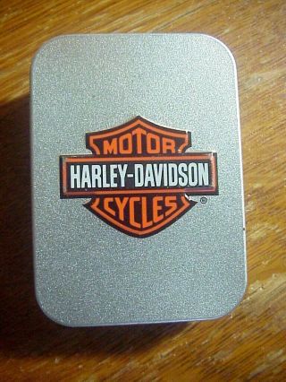 Zippo Harley Davidson Motor Cycles Lighter In Tin Box