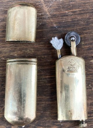 Antique Wwi 1912 Meb Brass Trench Lighter,  Made In Germany