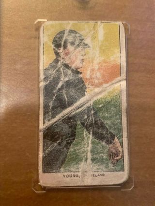 1909 t206 CY YOUNG Bare Hand Shows Sweet Caporal Back VERY PR Cond 100 2