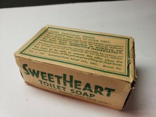 Vintage 1941 World War 2 Sweetheart Soap In Pkg With Historical Mention