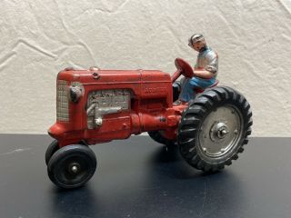 Auburn Hard Rubber Tractor Large Red Vintage Toy