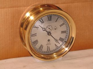 Chelsea Antique Ships Clock 6 In 1917 Ww1 Era Red Brass 103 Years Old