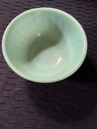 Jadeite Swirl Bowl Small 6 " Mixing Bowl Fire King Oven Ware Vintage