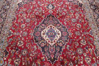 Vintage Traditional Floral Kashmar Hand Knotted Oriental Area Rug 10x13 3