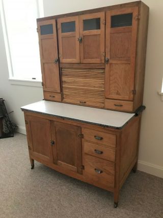 Antique Mcdougall Hoosier Cabinet - Oak