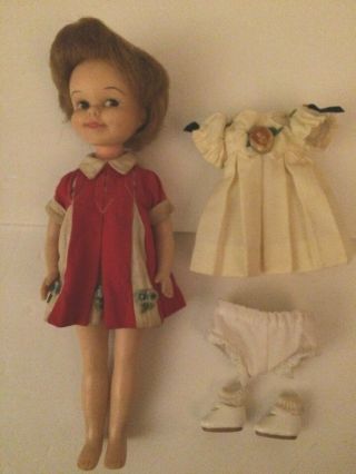 Vintage 1960 " S Penny Brite Doll,  Dress And A Shirley Temple Doll Dress,