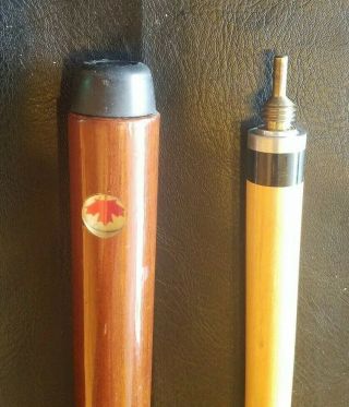 Vintage DUFFERIN Two Piece Pool Cue Billiards Stick Made in Canada 22.  4 Oz & 57 