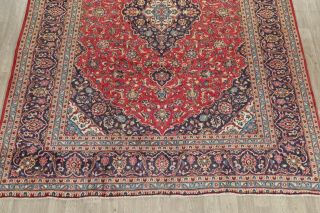 Vintage Traditional Floral Area Rug Hand - Knotted Wool Oriental Area Carpet 10x13 3