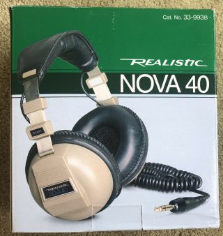Realistic Nova 40 Stereo Headphones Vintage 10 