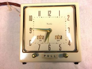 Vintage 50s 60s Westclox Model Ts - 1 No.  980 Metal Clock And Hang Tag