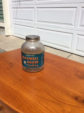 Maxwell House Coffee 30s Vintage One Pound Jar