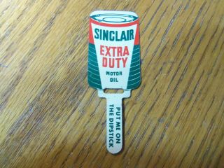 Antique Vintage Metal Change Auto Oil Tag Ac Oil Filters Sinclair Extra Duty Oil