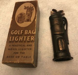 Vintage Negbaur No.  20 Golf Bag Automatic Table Lighter “new Old Stock”