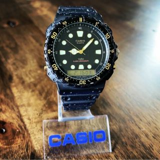 Rare Vintage 1987 Casio Aq - 100w Analog Digital Diver Watch Made In Japan Mod 358