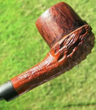 Tobacco Pipe Imported Briar Italy Uniquely Carved Vintage Estate Piece