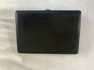 Vintage Dunhill Black Leather Cigarette Case - Made In France