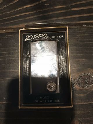 Zippo Slim Lighter,  Customized For US Steel Company/ RARE 2