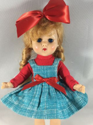 Vintage Vogue Tagged Turquoise Jumper W - Red Body Suit & Hair Bow (no Doll)