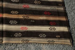 Vintage Striped Nomad Kilim Turkish Oriental Area Rug Hand - Woven Tribal 6x10 Ft