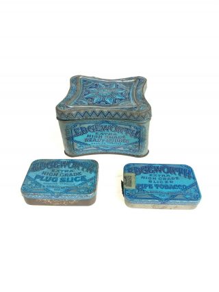 3 Vintage Edgeworth Tobacco Tins -