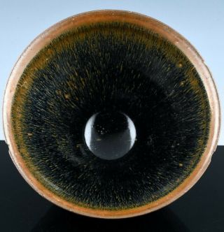Very Fine 12thc Chinese Jizhou Flambe Glaze Hares Fur Tea Bowl Song Dynasty 2