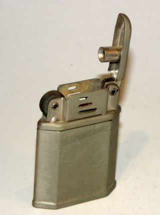 rare 1940 ' s art deco 6 sided machine age twix pocket petrol windproof lighter 2