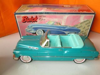 Vintage Japan Tin Friction 1950 Buick Open Convertible Large 1:18 Size