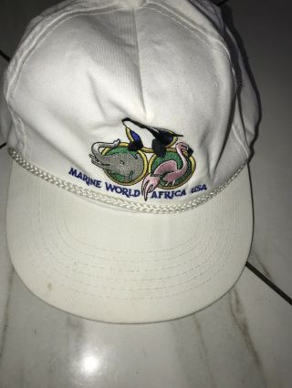 Vintage 1980’s Marine World Africa Usa Snapback Hat Youngan