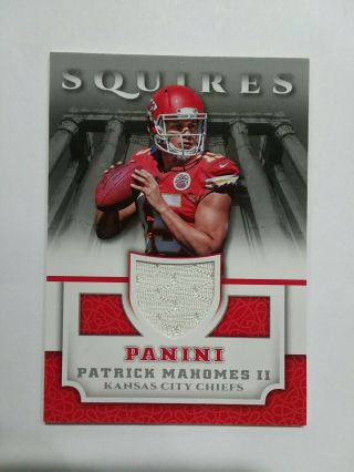 2017 Patrick Mahomes Panini Squires Rookie Jersey Patch