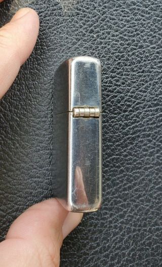 Vintage 1950s Plain Zippo Lighter 2517191 Pat Pending Good 3