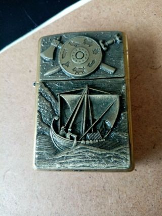 Solid Brass Zippo Pirates Of Caribbean Fully Needs Petrol