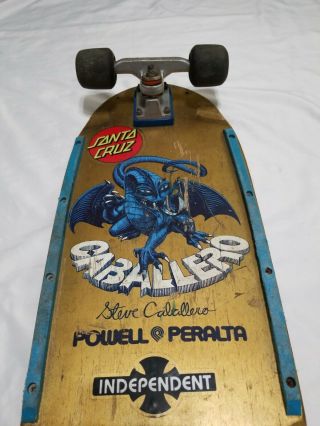 Rare 1980s Powell Peralta Steve caballero skateboard ACS 800 Trucks sims b52s 2